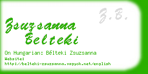 zsuzsanna belteki business card